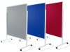 Felt board workshop board mobile room divider pin board in blue red gray color