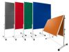 Felt board workshop board mobile room divider pin board foldable in blue red green gray orange