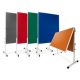 Felt board workshop board mobile room divider pin board foldable in blue red green gray orange