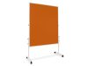 Felt board, workshop board, mobile space divider pin board, foldable in orange color