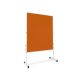 Felt board, workshop board, mobile space divider pin board, foldable in orange color