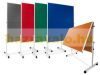 Felt board, workshop board, mobile space divider pin board, foldable in orange color