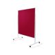 Felt board workshop board mobile room divider pin board in red color