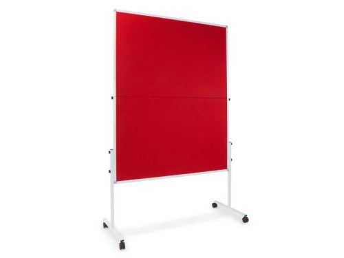 Felt board workshop board mobile space divider pin board foldable in red color