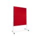 Felt board workshop board mobile space divider pin board foldable in red color