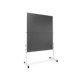 Felt board workshop board mobile room divider pin board foldable in gray color