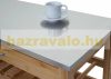 Small kitchen cabinet with drawers kitchen storage made of bamboo with a stainless counter with a drawer with 2 trays and a small cabinet 