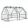 Mini kerti fóliasátor 180x90x90 cm átlátszó PVC-borítással, acélvázzal, cipzáras nyílásokkal