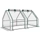 Mini kerti fóliasátor 180x90x90 cm átlátszó PVC-borítással, acélvázzal, cipzáras nyílásokkal