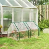 Mini kerti fóliasátor 180x90x90 cm átlátszó PVC-borítással, acélvázzal, cipzáras nyílásokkal