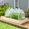 Mini kerti fóliasátor 180x90x90 cm átlátszó PVC-borítással, acélvázzal, cipzáras nyílásokkal
