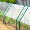 Alacsony fóliasátor 360x90x90 cm acélvázas növényház, 4 cipzáras nyílással, átlátszó