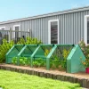 Alacsony fóliasátor 360x90x90 cm acélvázas növényház, 4 cipzáras nyílással, zöld