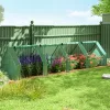 Alacsony fóliasátor 360x90x90 cm acélvázas növényház, 4 cipzáras nyílással, zöld