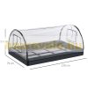 Tunnel foil tent plant breeding foil tent with 2 doors 120x79x53 cm with PVC and steel frame