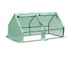 Mini greenhouse foil tent 180x90x90 cm with 2 doors PE and steel frame 