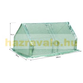   Mini üvegház fóliasátor 180x90x90 cm 2 ajtóval PE és acél kerettel 