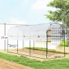 Kerti fóliasátor 400x120x170 cm íves tetővel, megerősített UV-álló fóliával és acélvázzal