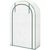 Mini fóliasátor 100x45x160 cm 4 szintes 7 polcos növényház, UV-álló fóliával, fehér
