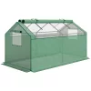 Mini fóliasátor 180x92x92 cm UV-álló, 130 g/m² PE fóliával, 2 szellőzőablakkal, zöld
