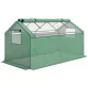 Mini fóliasátor 180x92x92 cm UV-álló, 130 g/m² PE fóliával, 2 szellőzőablakkal, zöld