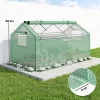 Mini fóliasátor 180x92x92 cm UV-álló, 130 g/m² PE fóliával, 2 szellőzőablakkal, zöld