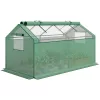 Mini fóliasátor 180x92x92 cm UV-álló, 130 g/m² PE fóliával, 2 szellőzőablakkal, zöld