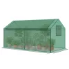 Mini fóliasátor 180x92x92 cm UV-álló, 130 g/m² PE fóliával, 2 szellőzőablakkal, zöld
