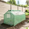 Mini fóliasátor 180x92x92 cm UV-álló, 130 g/m² PE fóliával, 2 szellőzőablakkal, zöld