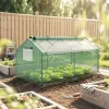 Mini fóliasátor 180x92x92 cm UV-álló, 130 g/m² PE fóliával, 2 szellőzőablakkal, zöld