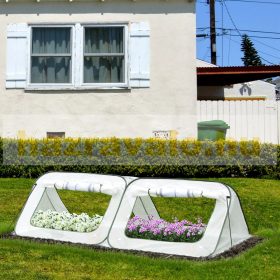   Mini üvegház növénynevelő fóliasátor 240x120x75 cm 4 ajtóval POP-UP összecsukható