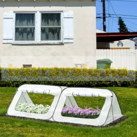   Mini üvegház növénynevelő fóliasátor 240x120x75 cm 4 ajtóval POP-UP összecsukható