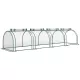 Alagút fóliasátor 395x100x80 cm átlátszó PVC borítással, acélvázzal és 4 cipzáras nyílással