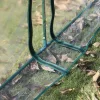 Alagút fóliasátor 395x100x80 cm átlátszó PVC borítással, acélvázzal és 4 cipzáras nyílással