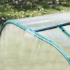 Alagút fóliasátor 395x100x80 cm átlátszó PVC borítással, acélvázzal és 4 cipzáras nyílással
