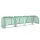 Alagút fóliasátor 395x100x80 cm 140 g/m² PE borítással, 4 cipzáras nyílással, zöld