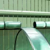 Alagút fóliasátor 350x100x80 cm 140 g/m² PE borítással, 3 cipzáras nyílással, sötétzöld