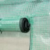 Kerti fóliasátor 295x200x200 cm 5,9 m²-es bejárható alagútfólia, 6 szellőzőablakkal, zöld