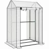 Mini fóliasátor 100x80x150 cm 2 rekeszes, 2 ajtós, UV-álló PE fóliával, 4 szellőzőnyílással