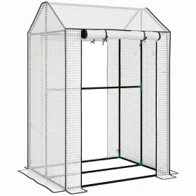   Mini fóliasátor 100x80x150 cm 2 rekeszes, 2 ajtós, UV-álló PE fóliával, 4 szellőzőnyílással