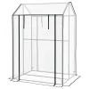 Mini fóliasátor 100x80x150 cm 2 rekeszes, 2 ajtós, UV-álló PE fóliával, 4 szellőzőnyílással