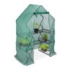 Greenhouse foil tent with shelves for growing vegetables and plants with door and window