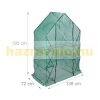 Greenhouse foil tent with shelves for growing vegetables and plants with door and window