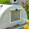 Mini alagút fóliasátor 300x80x45 cm UV-álló növényház, 4 szúnyoghálós ablakkal, fehér