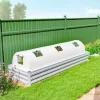 Mini alagút fóliasátor 300x80x45 cm UV-álló növényház, 4 szúnyoghálós ablakkal, fehér