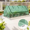Kerti mini fóliasátor 240x90x90 cm feltekerhető tetővel, rovarhálós szellőzőablakokkal és UV-védő fóliával, zöld