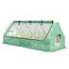 Kerti mini fóliasátor 240x90x90 cm feltekerhető tetővel, rovarhálós szellőzőablakokkal és UV-védő fóliával, zöld