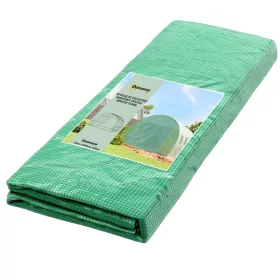   Üvegház cserefólia 400x300x200 cm zöld tartalék fólia fólisátorhoz 8 szellőzőablakkal, cipzáras ajtóval