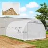 Üvegház cserefólia 400x300x200 cm fehér, 8 szellőzőablakkal, cipzáras ajtóval