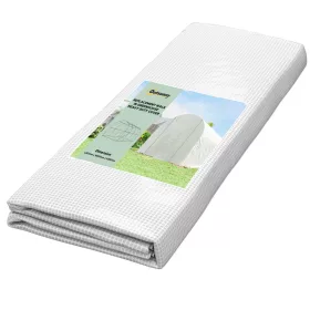   Fóliasátor cserefólia 400x200x200 cm fehér, UV-álló PE tartalék fólia 8 ablakkal és cipzáras ajtóval